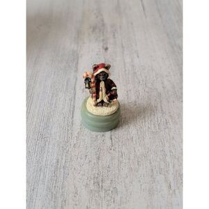 Santa claus bear mini village accessory xmas wreath candy cane